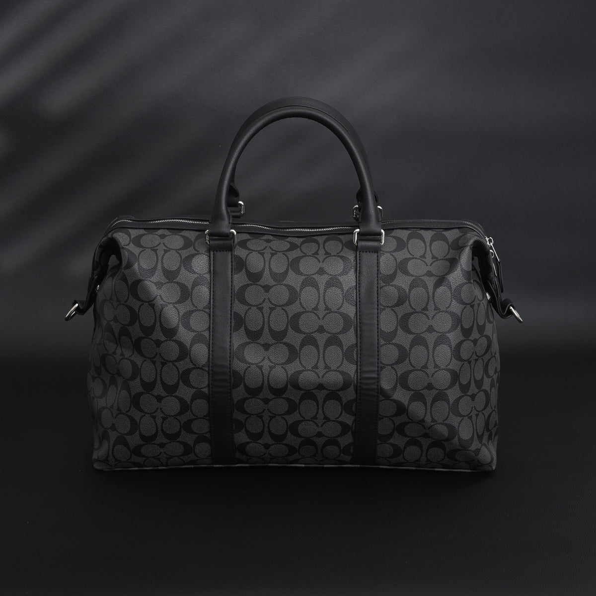 Coach Metropolitan Duffel Bag in Signature Black Canvas